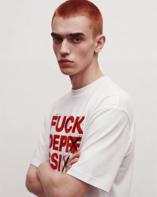 White F*ck Depression Tee