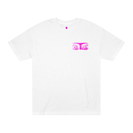 Pink Low Battery, High Anxiety Tee WHITE