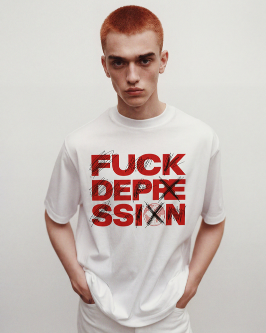 White F*ck Depression Tee