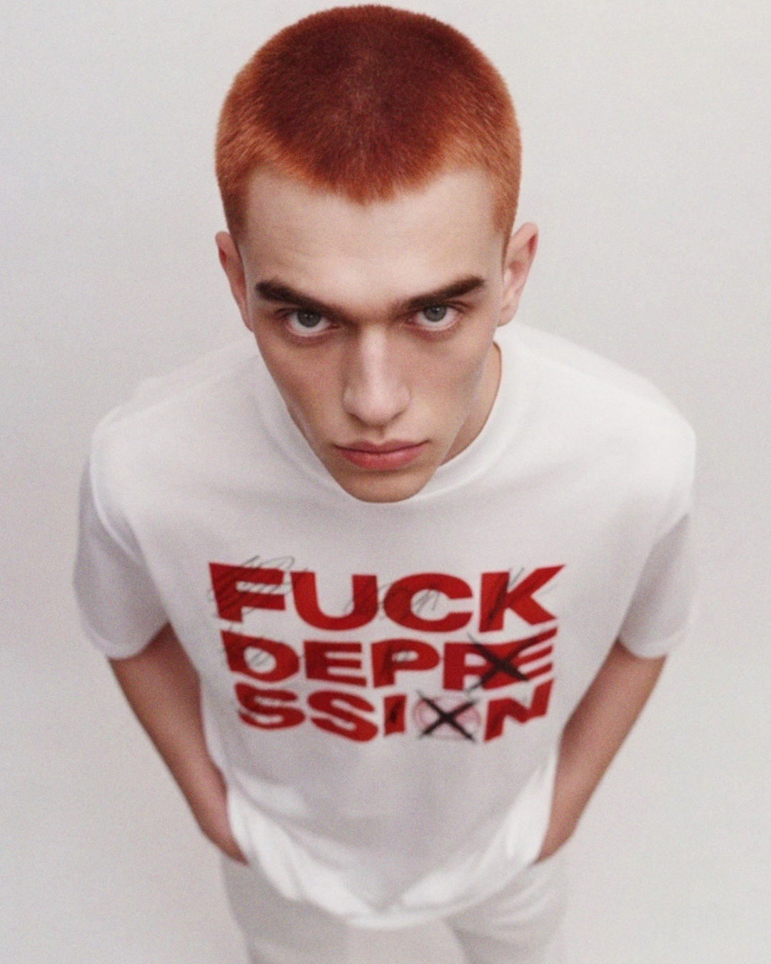 White F*ck Depression Tee